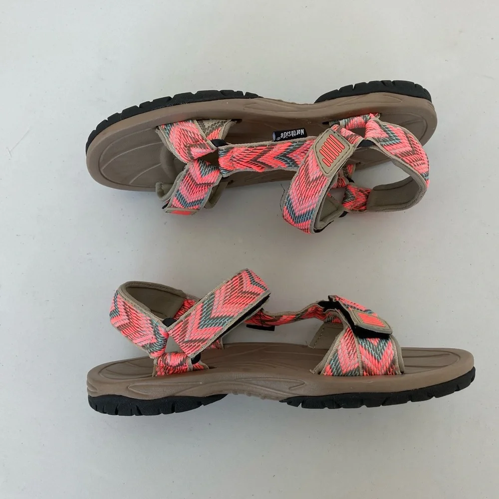Northside Seaview Sport Hiking Sandals Women’s Size 7 NIB Tan & Coral - Picture 7 of 9